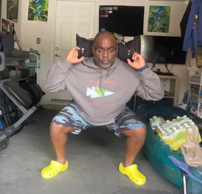 Garage workout on cool mornings