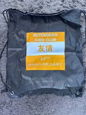 Custom Polyester Drawstring Bag - 15th anniversary celebration goodie bags and gifts These will consist of the bag an embroidered patch aswell as a temporary tattooGreat quality on all items