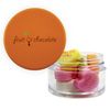 Twist top container filled with Conversation Hearts 