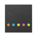 Sticky Notes and Flags in Pocket Case Black