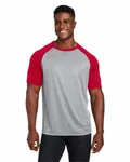 Team 365 Unisex Zone Colorblock Raglan T-Shirt ATH HTHR