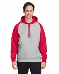 Team 365 Unisex Zone HydroSport Heavyweight Colorblock Hooded Sweatshirt ATH HTHR