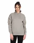Unisex Fleece Quarter-Zip Heather Gray