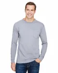 Unisex USA Made Long-Sleeve Pocket T-Shirt Dark Ash