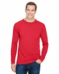 Unisex USA Made Long-Sleeve Pocket T-Shirt RED