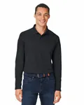 Men's Charge Snag and Soil Protect Long-Sleeve Polo BLACK