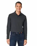 Men's Charge Snag and Soil Protect Long-Sleeve Polo Dark Charcoal