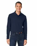 Men's Charge Snag and Soil Protect Long-Sleeve Polo DARK NAVY