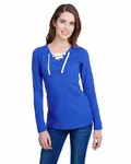 Ladies' Long Sleeve Fine Jersey Lace-Up T-Shirt VINTAGE ROY