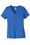 Bella + Canvas Ladies' Relaxed Triblend V-Neck T-Shirt True Royal Triblend