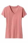District Women's Perfect Blend CVC V-Neck Tee. DM1190L Blush Frost
