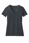 District Women's Perfect Blend CVC V-Neck Tee. DM1190L Charcoal
