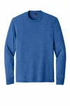 District Perfect Tri Long Sleeve Tee . DM132 Royal Frost
