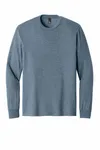 District Perfect Tri Long Sleeve Tee . DM132 Flint Blue Heather