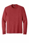 District Perfect Tri Long Sleeve Tee . DM132 Red Frost