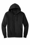 District Perfect Weight Fleece Full-Zip Hoodie DT1103 Jet Black