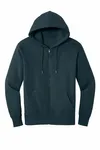 District Perfect Weight Fleece Full-Zip Hoodie DT1103 New Navy