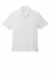 Port Authority City Stretch Flat Knit Polo K683 WHITE