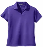 Sport-Tek Women's Dri-Mesh V-Neck Polo. L469 PURPLE