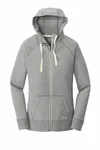 New Era Women's Sueded Cotton Blend Full-Zip Hoodie. LNEA122 Shadow Grey Heather