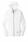 New Era Women's Sueded Cotton Blend Full-Zip Hoodie. LNEA122 WHITE
