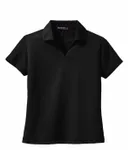Sport-Tek Women's Dri-Mesh V-Neck Polo. L469 BLACK