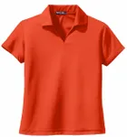 Sport-Tek Women's Dri-Mesh V-Neck Polo. L469 Bright Orange
