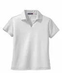 Sport-Tek Women's Dri-Mesh V-Neck Polo. L469 WHITE