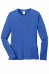 Port & Company Women's Long Sleeve Core Cotton Tee. LPC54LS ROYAL
