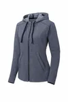 Sport-Tek Women's PosiCharge Tri-Blend Wicking Fleece Full-Zip Hooded Jacket LST293 True Navy Heather