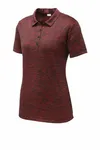 Sport-Tek Women's PosiCharge Electric Heather Polo. LST590 Deep Red/ Black Electric