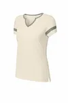 Sport-Tek Women's Halftime Notch Neck Tee LST6041 Ecru/ Vintage Heather