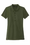 Mercer+Mettle Women's Stretch Heavyweight Pique Polo MM1001 Townsend Green