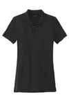 Mercer+Mettle Women's Stretch Heavyweight Pique Polo MM1001 Deep Black