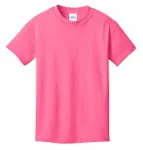 Port & Company - Youth Core Cotton Tee. PC54Y Neon Pink