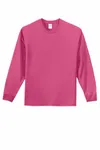 Port & Company Long Sleeve Essential Tee. PC61LS SANGRIA