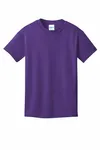 Port & Company - Youth Core Cotton Tee. PC54Y Team Purple