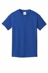 Port & Company - Youth Core Cotton Tee. PC54Y TRUE ROYAL