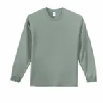 Port & Company Long Sleeve Essential Tee. PC61LS Stonewashed Green