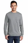 Port & Company Tall Long Sleeve Essential Pocket Tee. PC61LSPT Athletic Heather