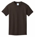 Port & Company - Youth Core Cotton Tee. PC54Y Dark Chocolate Brown