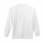 Port & Company Tall Long Sleeve Essential Pocket Tee. PC61LSPT WHITE