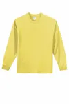 Port & Company Long Sleeve Essential Tee. PC61LS YELLOW