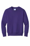 Port & Company Youth Core Fleece Crewneck Sweatshirt. PC90Y PURPLE