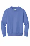 Port & Company Youth Core Fleece Crewneck Sweatshirt. PC90Y Carolina Blue