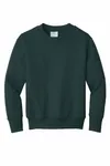 Port & Company Youth Core Fleece Crewneck Sweatshirt. PC90Y Dark Green