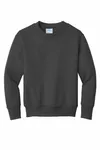 Port & Company Youth Core Fleece Crewneck Sweatshirt. PC90Y Charcoal