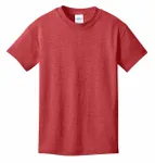 Port & Company - Youth Core Cotton Tee. PC54Y Heather Red
