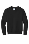 Port & Company Youth Core Fleece Crewneck Sweatshirt. PC90Y Jet Black