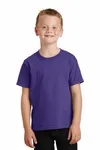 Port & Company - Youth Core Cotton Tee. PC54Y Neon Blue